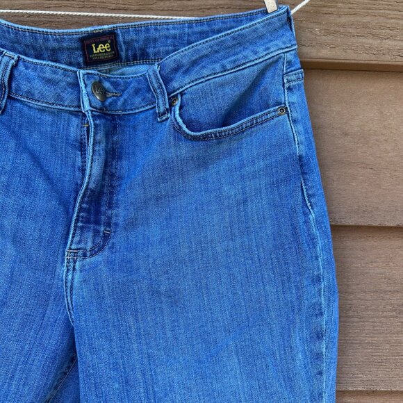 Lee Mens Regular Fit Straight Leg Blue Denim Jeans - Picture 6 of 12